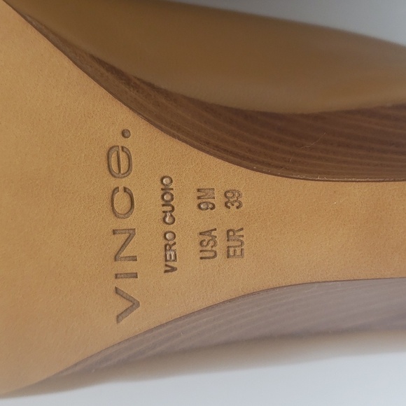 1676- Vince Benita Women's Mules Genuine Leather Size 9 Tan Color NWT - Picture 8 of 10